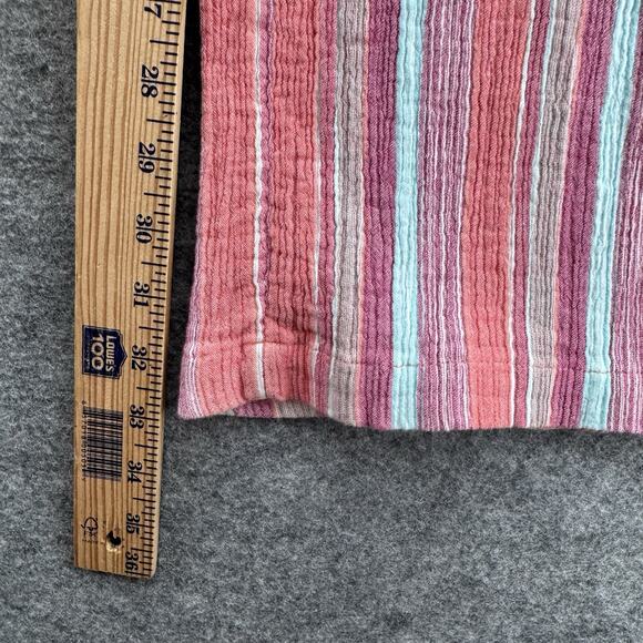 Sundance Womens Gigi Pants XS Pink Stripe Cotton Gauze Wide Leg Festival Beach - Picture 8 of 10